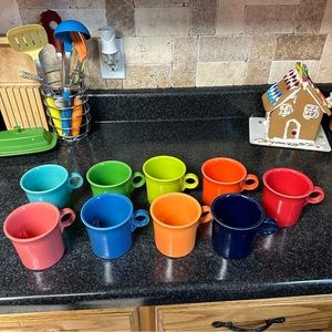 Fiesta Coffee Cups set of 9